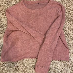 fuzzy pink crop top